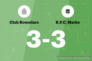 Club Roeselare en FC Marke spelen 3-3