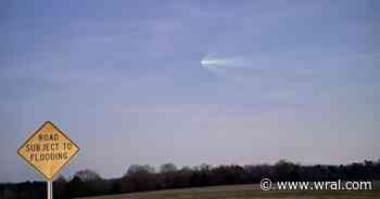 SpaceX rocket launch seen from Raleigh neighborhood, across NC