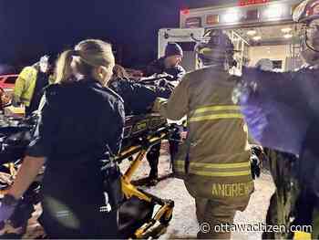 First responders team up to locate and treat snowmobile crash victim