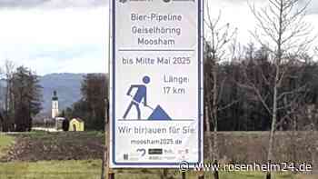 Baustellenschild begeistert Bayern: 17 Kilometer lange „Bier-Pipeline“