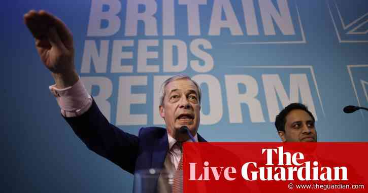 Farage laughs off question about Trump’s plan for Gaza, saying ‘casinos, nightlife … very appealing to me’ – UK politics live