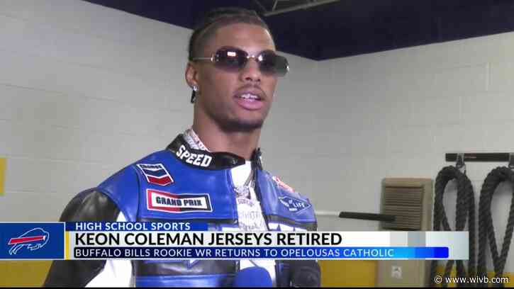 Keon Coleman's jerseys retired by Opelousas Catholic