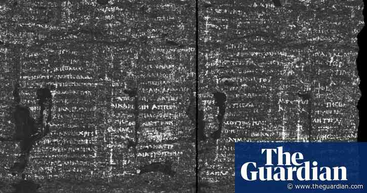 AI helps researchers read ancient scroll burned to a crisp in Vesuvius eruption
