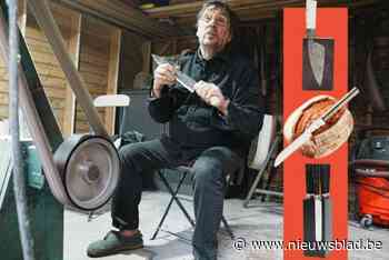 Antoine maakte in zijn tuinhuis jarenlang unieke messen voor sterrenchefs, maar stopt ermee: “De nieuwe generatie chefs heeft geen geduld meer”