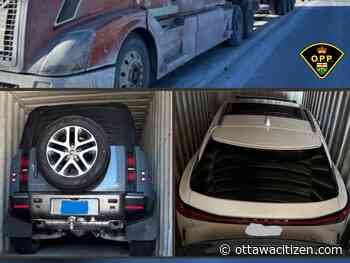 OPP arrest man after 'high-end' stolen vehicles found in transport truck