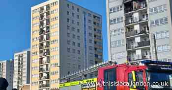Investigation launched after flat in 13-storey Enfield tower block destroyed by fire