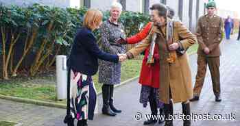 Princess Anne returns to Bristol hospital to thank staff for her care after horse accident