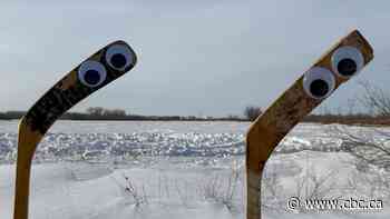 #TheMoment a Manitoba family deployed googly-eyed hockey sticks to poke fun at Trump