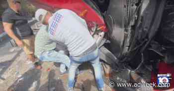 Miami Reporter Helps Rescue Driver After Accident