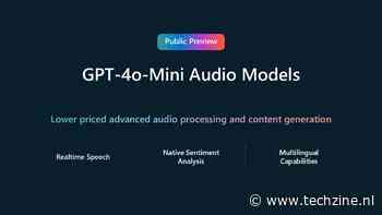 Microsoft voegt GPT-4o mini audiomodellen toe aan Azure AI Services