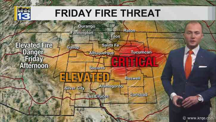 High fire danger in parts of New Mexico Friday