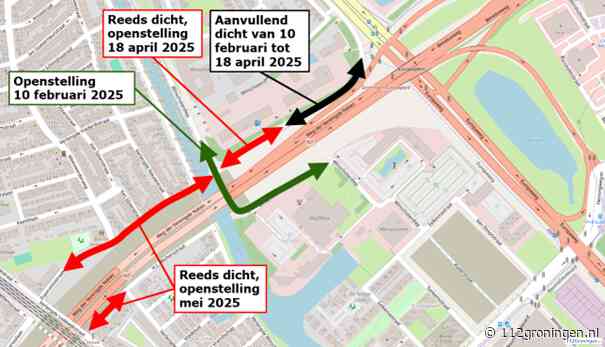 Parallelweg Europaweg twee maanden afgesloten