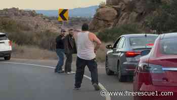 Video: Bystanders chase down, hold man trying to start Calif. brush fire