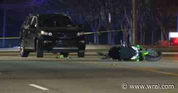 One killed in wreck between car, motorcycle in Raleigh