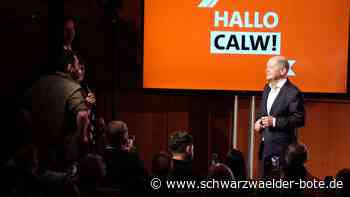 Bundeskanzler in der Aula: Olaf Scholz stellt sich in Calw den Fragen der Bürger – das sind die Bilder