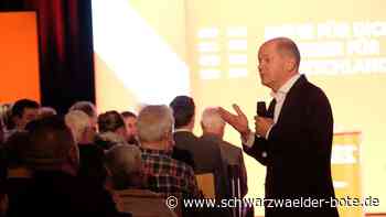 Scholz spricht Klartext in Calw: Auch „unter Demokraten muss man sich die Meinung geigen“