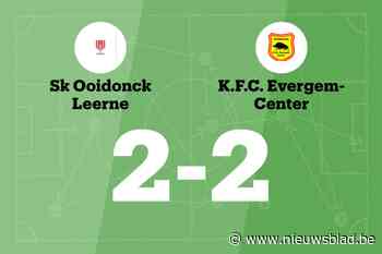 SK Ooidonck Leerne speelt gelijk in thuiswedstrijd tegen KFC Evergem Center B