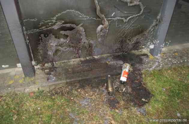 POL-HI: Beschädigung eines Bus-Wartehäuschens durch Farbschmierereien und versuchtem Inbrandsetzen