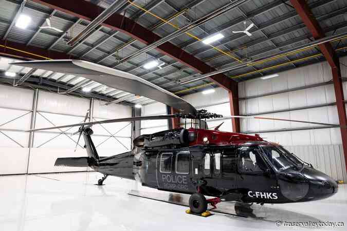 RCMP Black Hawk helicopter patrolling B.C.-U.S. border as part of security plan