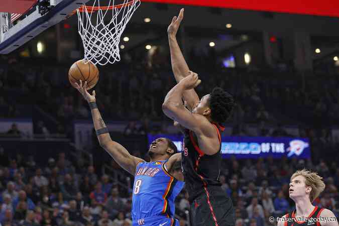 Jalen Williams leads Thunder past Raptors 121-109 as Chet Holmgren returns from injury