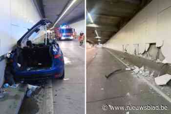 Margaretatunnel loopt zware schade op na ongeval: brandweer moet vrouw (31) ontzetten