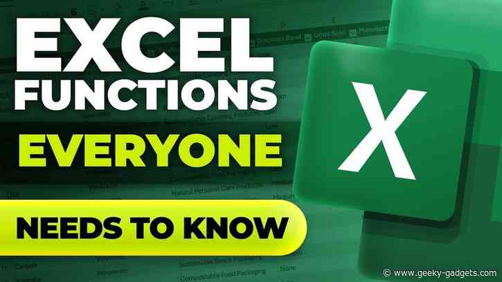 15 MS Excel Functions to Boost Your Data Analysis and Automation