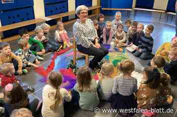 Catrin Rohde verabschiedet sich bei Kita-Kindern in Bad Driburg