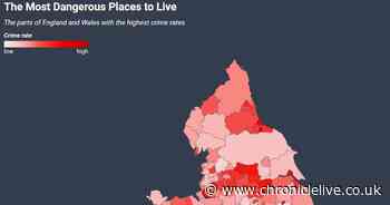Crime map shows part of North East more dangerous than nearly anywhere else in England and Wales