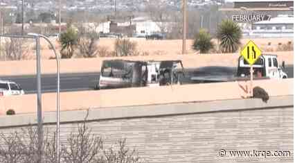 RV that caught fire, shut down I-25 total loss
