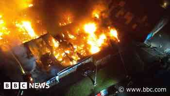 Large blaze at commercial properties