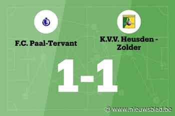 Paal-Tervant en Heusden-Zolder eindigen op 1-1-gelijkspel