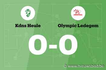 Doelpuntloos gelijkspel tussen KdNS Heule en Olympic Ledegem