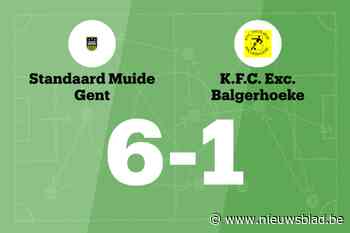 De Wilde scoort vier keer voor Standaard Muide Gent dat wint van Excelsior Balgerhoeke
