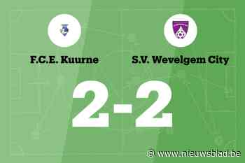 SV Wevelgem City B beëindigt reeks nederlagen met gelijkspel tegen FCE Kuurne