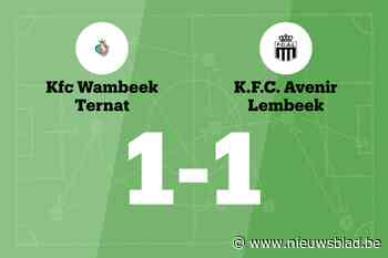 Gelijkspel voor Wambeek Ternat B thuis tegen Avenir Lembeek