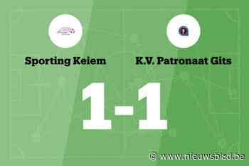 Sporting Keiem deelt thuis de punten met VP Gits