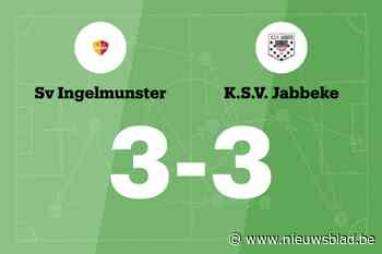 SV Ingelmunster en SV Jabbeke delen de punten