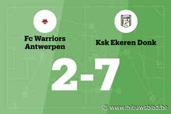 Ekeren Donk B overklast Warriors