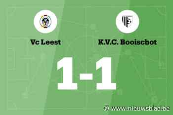 Booischot speelt gelijk tegen Leest