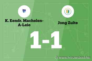 Eendracht Machelen-aan-de-Leie en Jong Zulte delen de punten
