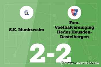 SK Munkzwalm speelt thuis gelijk tegen KFV Hedes