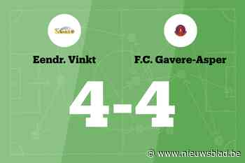 Eendracht Vinkt sleept gelijkspel uit de brand in de thuiswedstrijd tegen FC Gavere-Asper