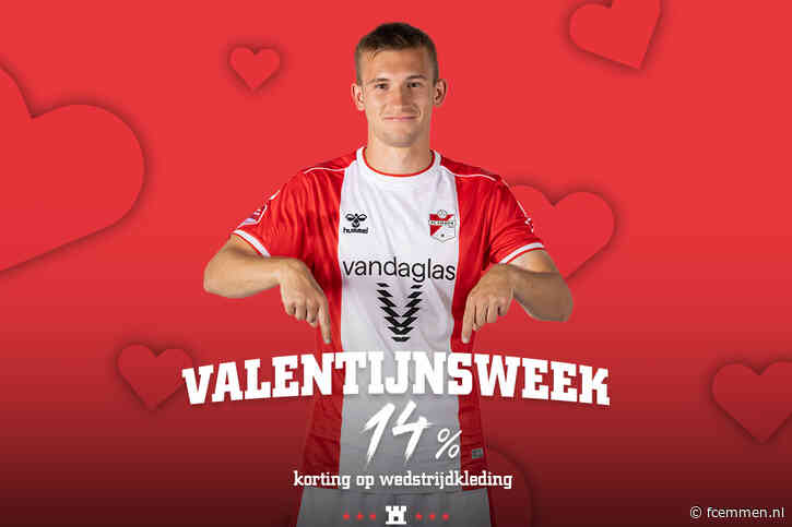 14% korting op wedstrijdkleding tijdens Valentijnsweek