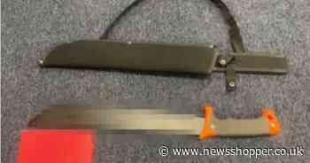 Large machete found in a bush in Erith