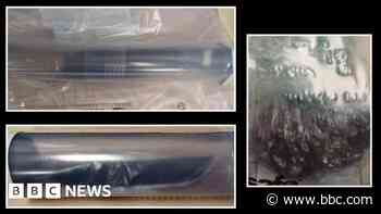 Zombie-style blade, hunting knife and drugs seized