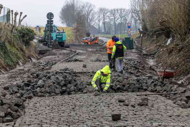 Eikenberg mist nog enkele honderden meters kasseien: “Maar renners zullen er over kunnen rijden tijdens Omloop Nieuwsblad”