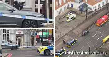 Pictures show armed police in stand-off with man ‘waving knife’ in Lewisham