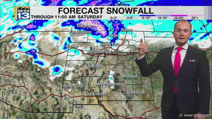 Rain, snow moves into New Mexico Tuesday and Friday