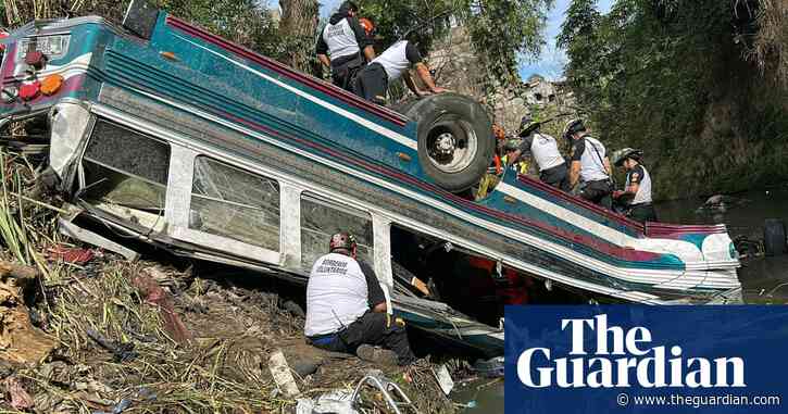 At least 55 dead in Guatemala after bus plunges from highway bridge