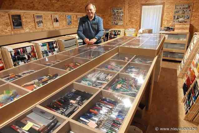 Frans heeft een indrukwekkende verzameling van meer dan 120.000 balpennen en daarvan schenkt hij nu een deel weg voor het goede doel